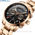 CRRJU Men Watch 30m Waterproof Watch Top Brand Luxury Steel Watch Chronograph Male Clock Saat relojes hombre 2212